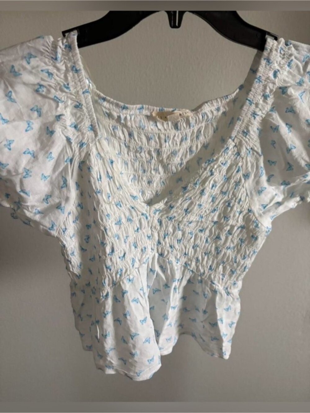 cropped white top